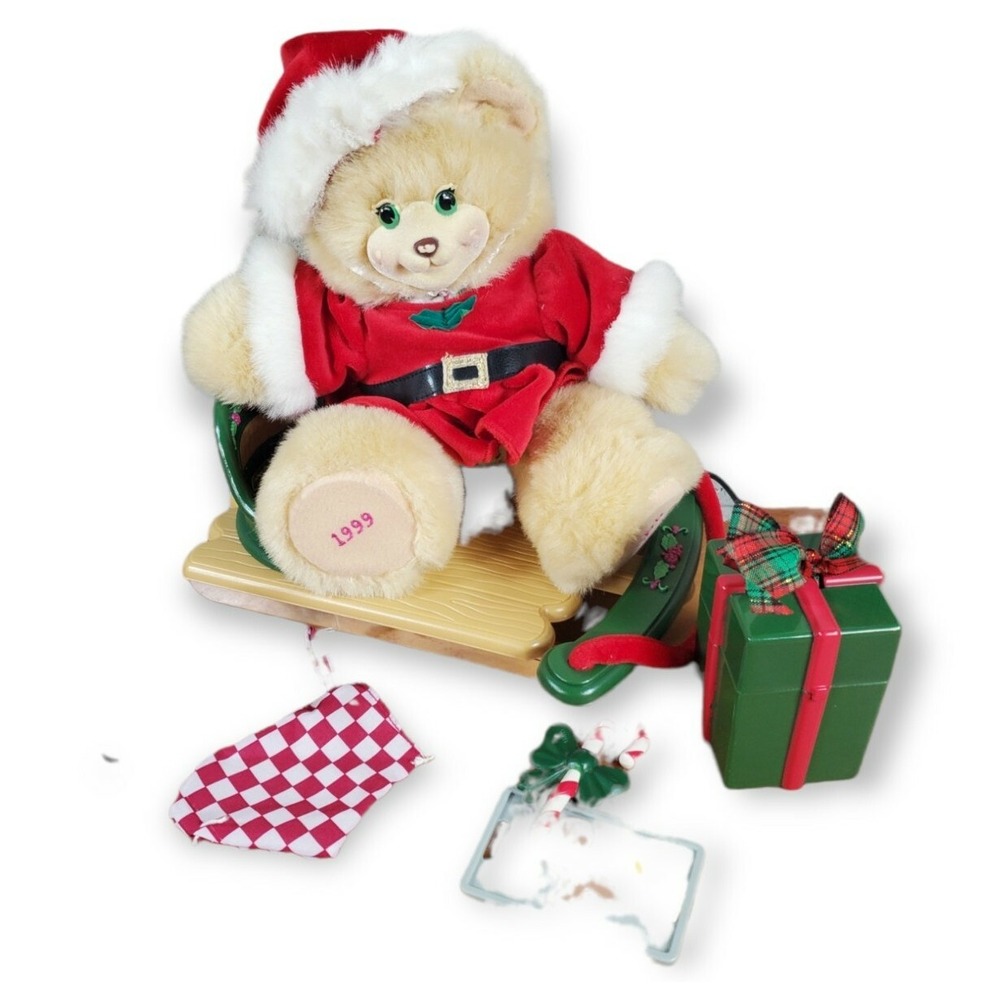 1999 Vintage Fisher Price BRIARBERRY BEARS plush BERRYKRIS Santa Vtg